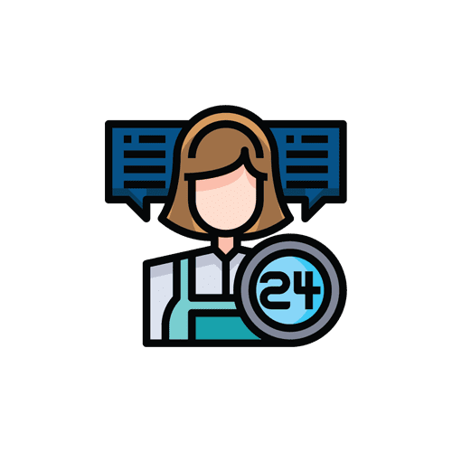 Customer support 24/7 in contact